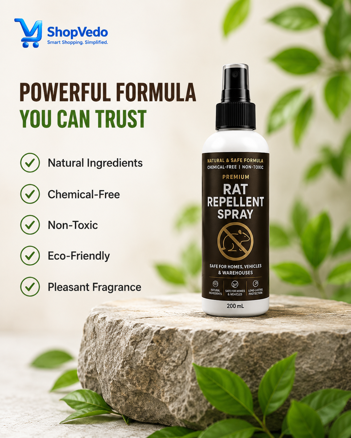 RatRakshak Herbal Rat Repellent Spray (Buy 2 + Get 1 Free)